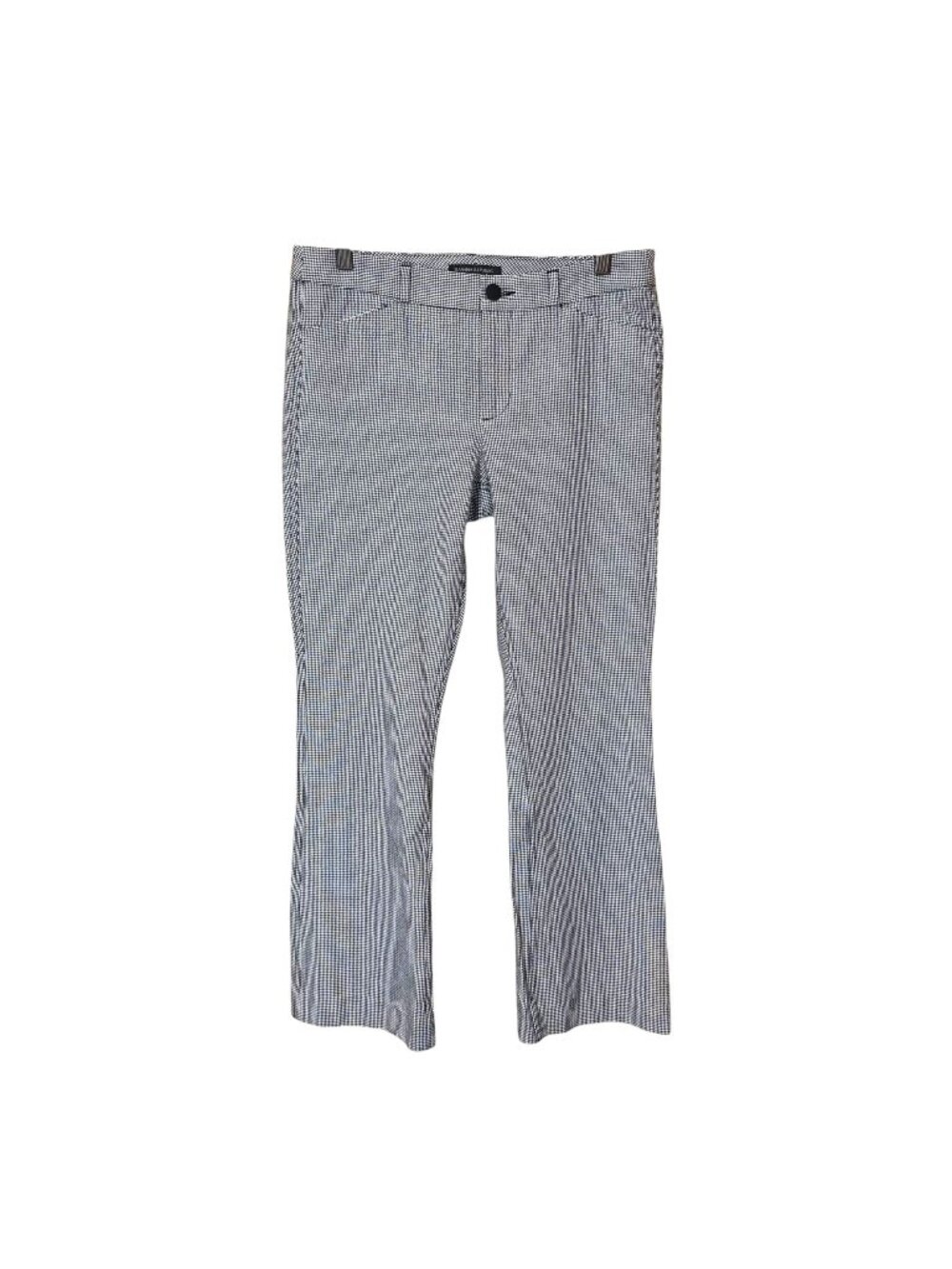 Banana Republic Black White Houndstooth Crop Sloan Pants 6